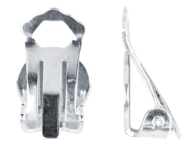 Clip Modello Grande 10 Mm, Argento 925, Paio