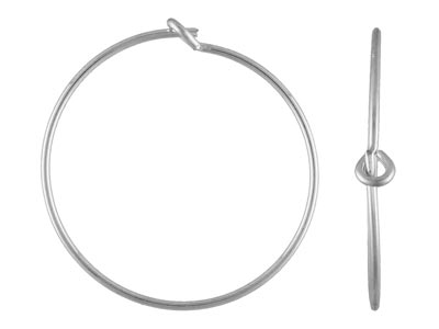Creolo Con Chiusura A Gancio, 20 Mm, Argento 925, Sacchetto Da 3 Paia - Immagine Standard - 1