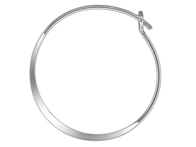 Creola In Filo Piatto Da 20 Mm, Argento 925, Confezione Da 3 Paia
