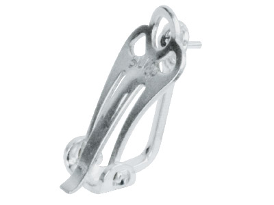 Sistema A Clip Per Perle Con Cappuccio Da 4 Mm, Argento 925, Pezzo