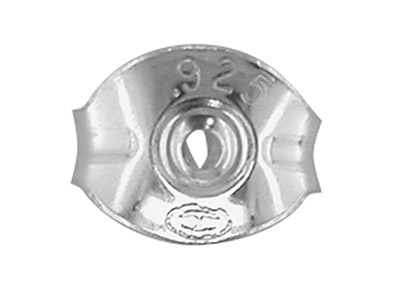 Chiusura A Farfalla Leggera, Argento 925, Confezione Da 10 Paia - Immagine Standard - 3