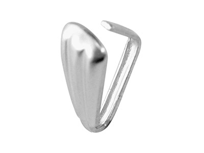 Asola Aperta Scanalata 7 Mm, Argento 925, Pacchetto Da 10 100% Argento Riciclato - Immagine Standard - 2