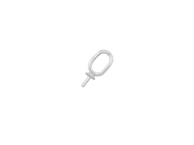 Portagioie Ovale Per Perla, Calottada 2mm, Argento 925