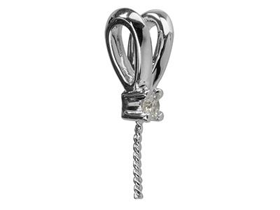 Asola Con Stelo 11,6 Mm, Argento 925 Con Zirconi