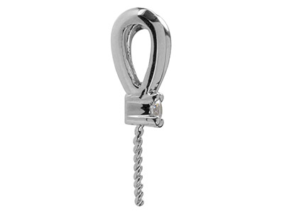 Asola Con Stelo 11,6 Mm, Argento 925 Con Zirconi - Immagine Standard - 3