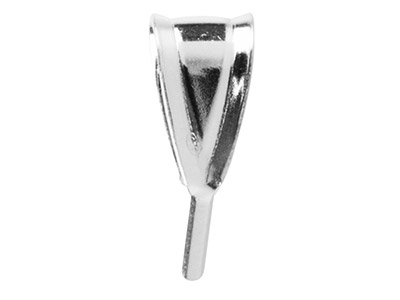 Passante Per Ciondolo Scanalato Aperto 4,5 X 10 Mm, Argento 925