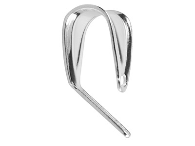 Passante Per Ciondolo Scanalato Aperto 4,5 X 10 Mm, Argento 925 - Immagine Standard - 2