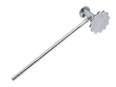 Morsa A Vite Per Orecchini, Con Perno Diritto In Filo Metallico Rotondo, Argento 925 - Immagine Standard - 1