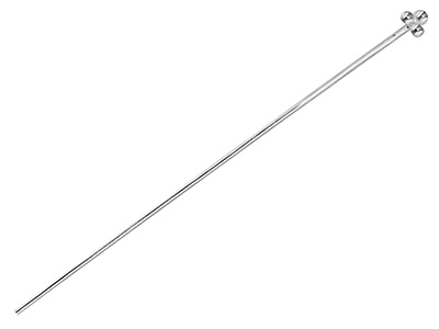 Stelo Da 50 MM Con Testa A 3 Sfere,argento 925, Sacchetto Da 20