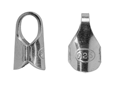 Terminali Per Catena Con Diametro Interno 2,4 MM In Argento 925, In Sacchetti Da 10 Argento 925