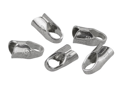 Estremit@ Della Catena Con Diametrointerno Di 3 Mm, Argento 925, Pacc Hetto Da 10 Argento 925 - Immagine Standard - 3