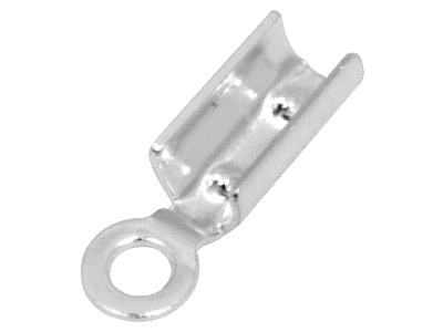 Confezione Da 10 Terminali Ripiegabili Per Cordoncini E Cuoio, 2 Mm, Argento 925 - Immagine Standard - 1