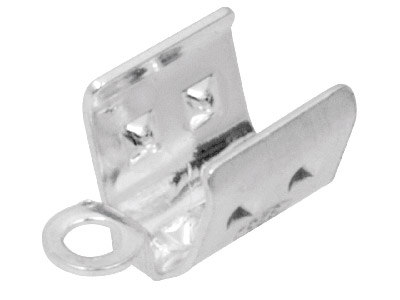 Terminale Da 4 MM Per Cordoncino Dicuoio, Argento 925, Sacchetto Da 1 0