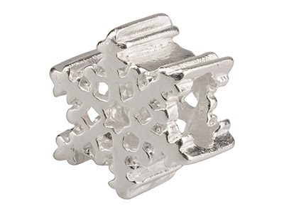 Charm A Forma Di Fiocco Di Neve, Argento 925 - Immagine Standard - 1