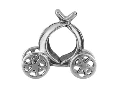 Perlina Per Charm A Forma Di Carrozza, Argento 925