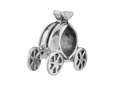 Perlina Per Charm A Forma Di Carrozza, Argento 925 - Immagine Standard - 2