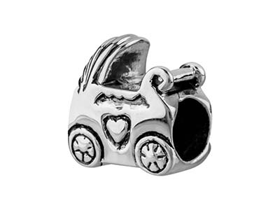 Charm A Forma Di Sfera, Modello Landau 10 Mm, Argento 925 - Immagine Standard - 2