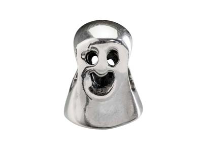 Charm A Forma Di Sfera, Motivo Fantasma 10,30 X7,80 Mm, Argento 925