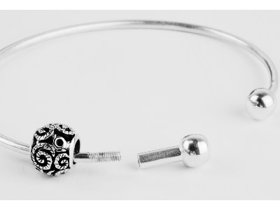 Bracciale Rigido A Vite, Argento 925 - Immagine Standard - 3