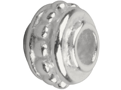 Perla Fantasia A 2 Fori Da 6 Mm, Argento 925 - Immagine Standard - 1