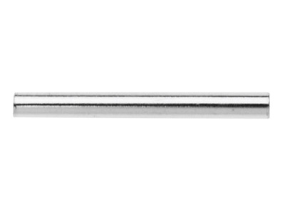 Confezione Da 25 Perline Tubolari Rotonde Con Finitura Liscia, Diametro Foro 0,8 Mm, 15 X 1,5 Mm, Argento 925 - Immagine Standard - 1