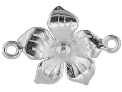 Connettore 5 Petali Di Fiori 10 Mm,argento 925