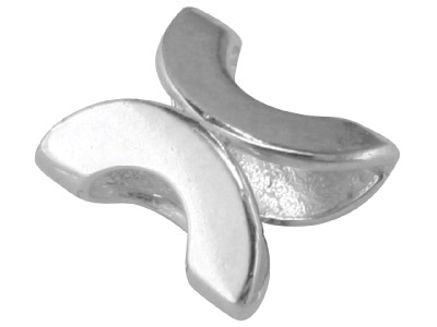 Distanziatore Fantasia A Farfalla 8,2x 6,7 X 4,7 Mm, Argento 925