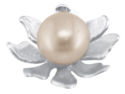 Tappo Fiore 11 Mm, Per Perla, Argento 925 - Immagine Standard - 2