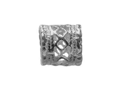 Confezione Da 6 Distanziali A Tubo, 6,5 X 5 Mm, Con Foro Di Diametro 4 Mm, Argento 925 - Immagine Standard - 2