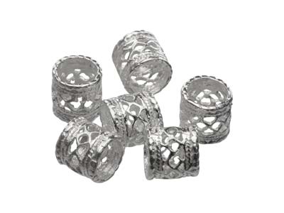 Distanziatore Decorativo 6,5 X 5 Mm, Argento 925, Sacchetto Da 6 - Immagine Standard - 3