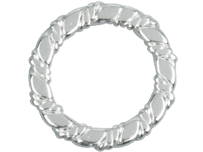 Distanziale Ad Anello Con Motivo Attorcigliato, Diametro Interno 10 Mm, 13,5 Mm, Argento 925 - Immagine Standard - 1