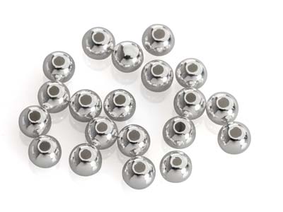 Sfera Liscia 2 Fori 4 Mm, Argento 925 Ref. 4800, Busta Da 20 - Immagine Standard - 2