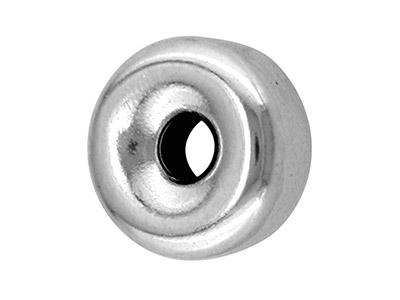 Distanziatore Piatto 2 Buchi 4 Mm, Argento 925, Confezione Da 10