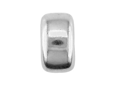 Distanziatore Piatto 2 Buchi 4 Mm, Argento 925, Confezione Da 10 - Immagine Standard - 2