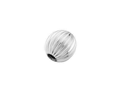 Pallina Increspata A 2 Fori 6 Mm, Argento 925, Sacchetto Da 5
