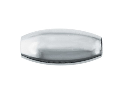 Confezione Da 10 Perline Ovali Con Doppio Foro, 3 X 5 Mm, Argento 925 - Immagine Standard - 1