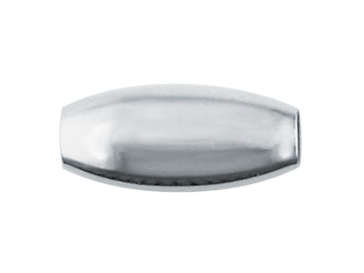 Sfera Ovale 2 Fori 5 X 3 Mm, Argento 925, Sacchetto Da 10