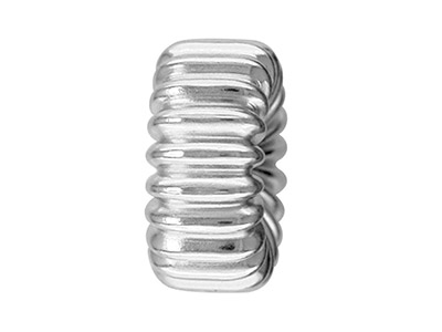 Intercalare A Sfera Piatta Ondulata4 Mm, Argento 925, Sacchetto Da 10