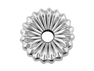 Intercalare A Sfera Piatta Ondulata4 Mm, Argento 925, Sacchetto Da 10 - Immagine Standard - 2
