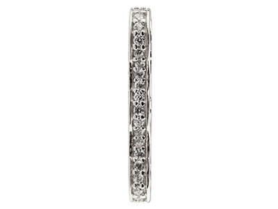 Distanziatore Triplo Per Perle Da 6x 18 Mm, Argento 925 Con Zirconi - Immagine Standard - 3
