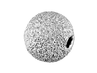Perlina Rotonda Con Finitura Satinata E Doppio Foro, 10 Mm, Argento 925 - Immagine Standard - 1