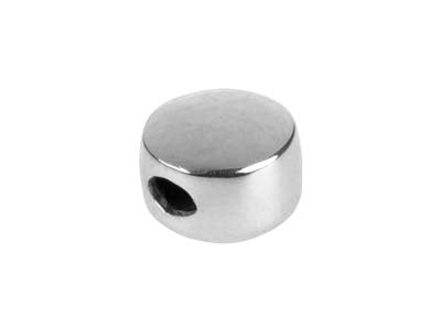 Fermo A Sfera Piatto 7 Mm, Cuore Insilicone, Argento 925