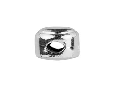 Fermo A Sfera Piatto 7 Mm, Cuore Insilicone, Argento 925 - Immagine Standard - 2
