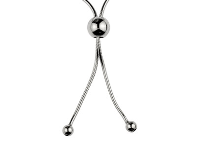 Sfera Stopper 8 MM 2 Fori, Anima Insilicone, Argento 925 - Immagine Standard - 3