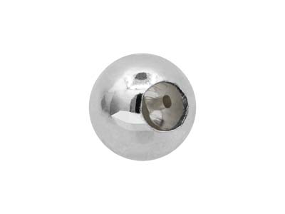 Fermo A Sfera 4 MM 2 Fori, Cuore Insilicone, Argento 925 - Immagine Standard - 3