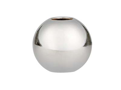 Sfera Di Arresto 9 MM 2 Fori, Animain Silicone, Argento 925 - Immagine Standard - 1