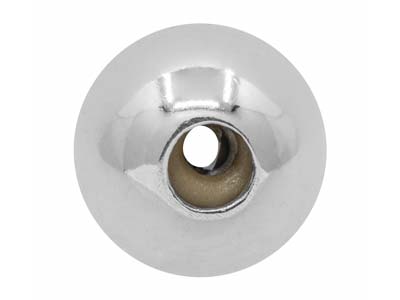 Sfera Di Arresto 9 MM 2 Fori, Animain Silicone, Argento 925 - Immagine Standard - 2