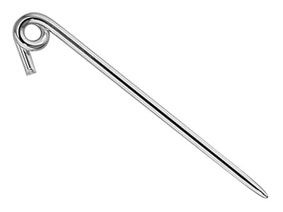 Stelo Della Spilla Tornito 45 Mm, Argento 925