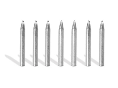 Confezione Da 6 Spilli Per Fermacravatta Compatibili  Con Fermacravatta Nvu T09 , 12 X 1 Mm, Argento 925, 100 Argento Riciclato