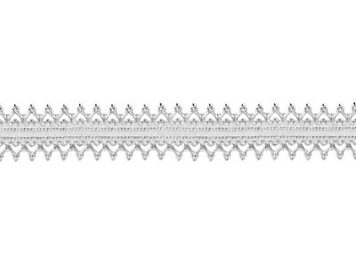 Fascia Da Galleria Doppia Cuori Invertiti, 0,50 X 8,50 Mm, Argento 925semiduro